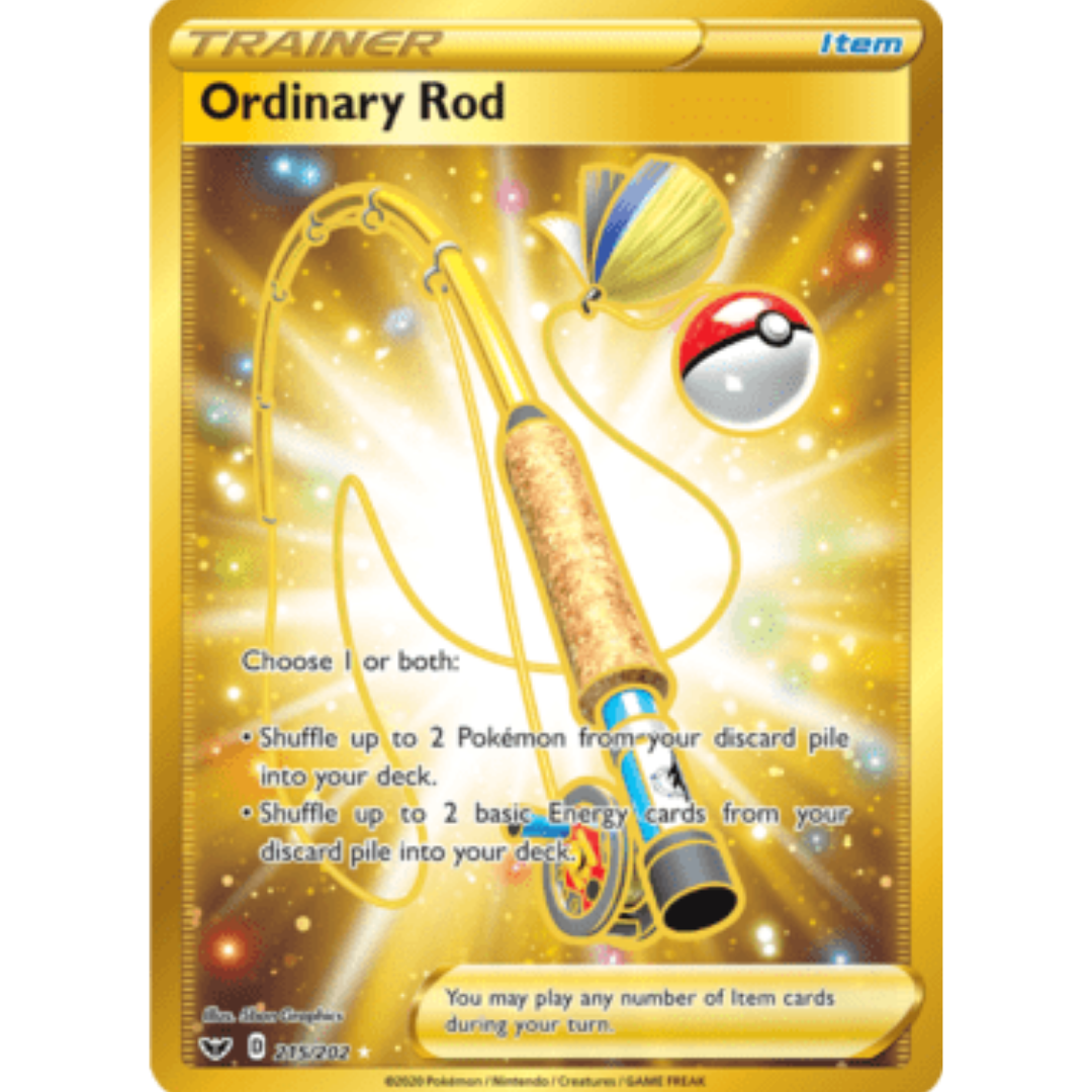 Ordinary Rod (Secret) 215 - Holofoil SWSH01 Sword & Shield Base Set - Secret Rare