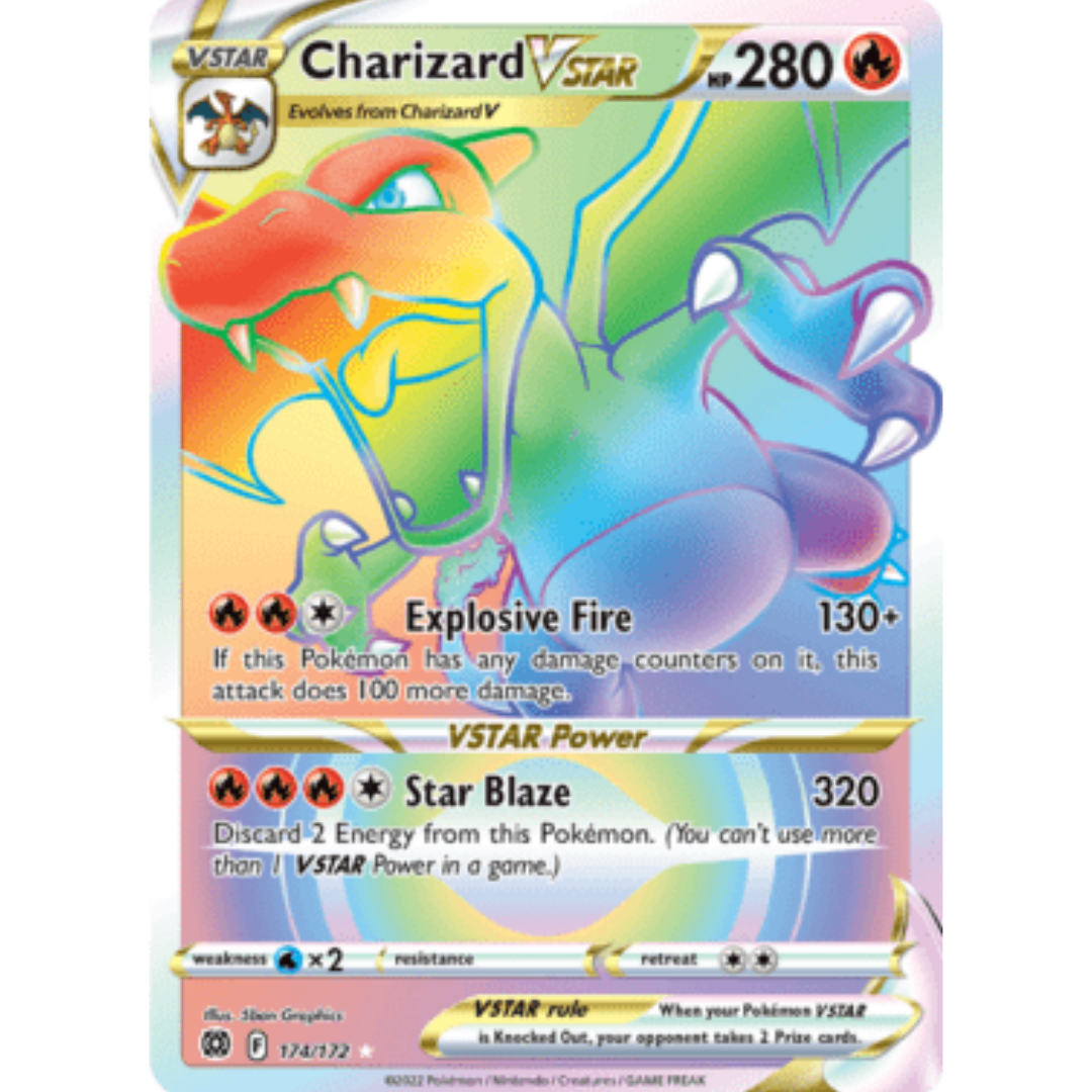 Charizard VSTAR (Secret) 174 - Holofoil SWSH09 Brilliant Stars - Secret Rare