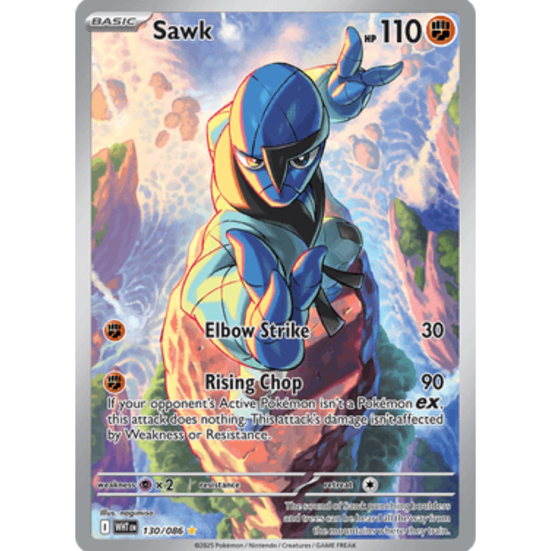 Sawk 130/086 - Holofoil SV White Flare - Illustration Rare