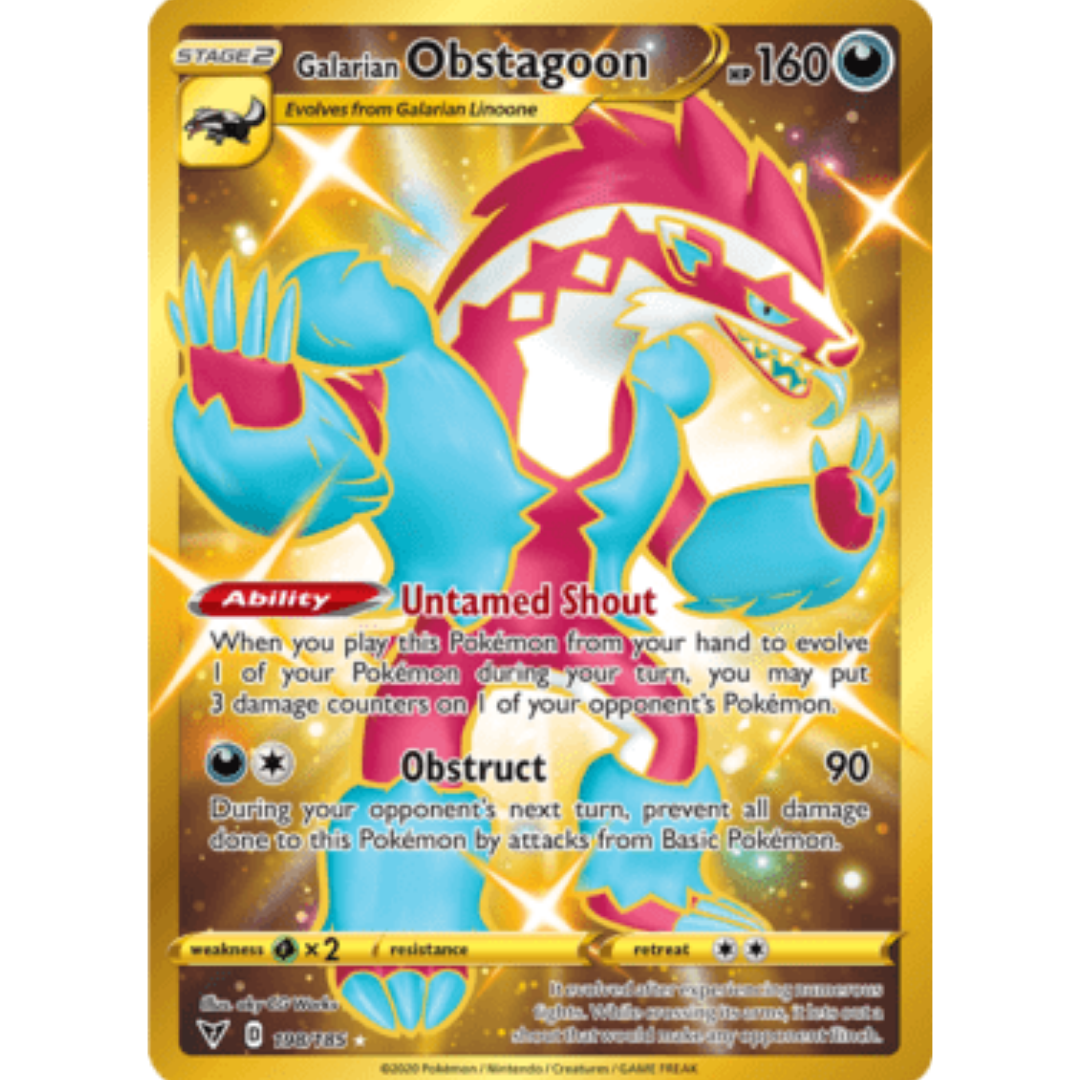 Galarian Obstagoon (Secret) 198 - Holofoil SWSH04 Vivid Voltage - Secret Rare