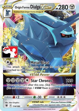 Origin Forme Dialga VSTAR/189 - Holofoil Prize Pack Series Cards - Ultra Rare
