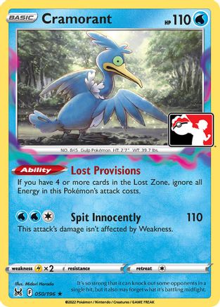 Cramorant 050/196 - Holofoil Prize Pack Series Cards - Rare