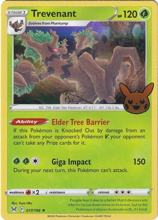 Trevenant 017 - Holofoil Trick or Trade BOOster Bundle 2023 - Holo Rare