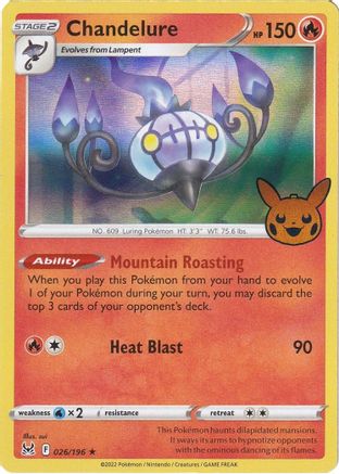 Chandelure 026 - Holofoil Trick or Trade BOOster Bundle 2023 - Holo Rare