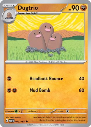Dugtrio 051 SV Scarlet & Violet 151 - Uncommon