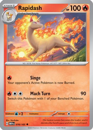 Rapidash 078 - Reverse Holofoil SV Scarlet & Violet 151 - Uncommon