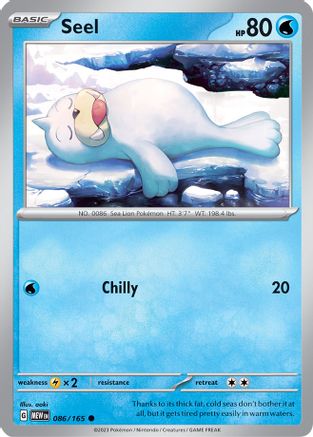 Seel 086 - Reverse Holofoil SV Scarlet & Violet 151 - Common