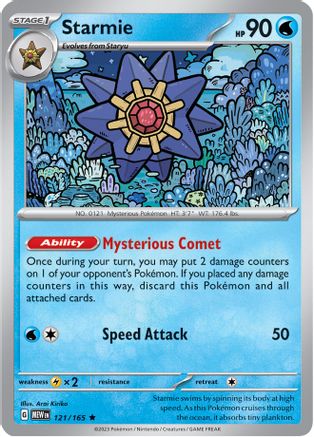 Starmie 121 - Holofoil SV Scarlet & Violet 151 - Rare