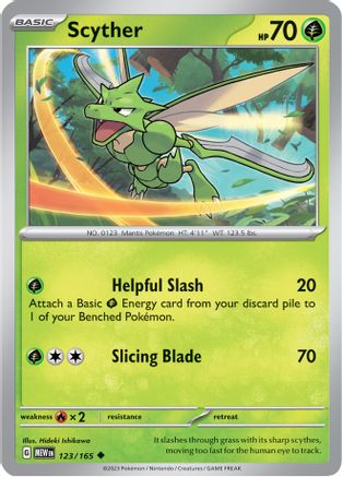 Scyther 123 - Reverse Holofoil SV Scarlet & Violet 151 - Uncommon