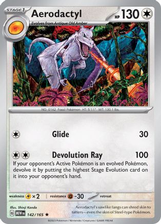 Aerodactyl 142 - Reverse Holofoil SV Scarlet & Violet 151 - Rare