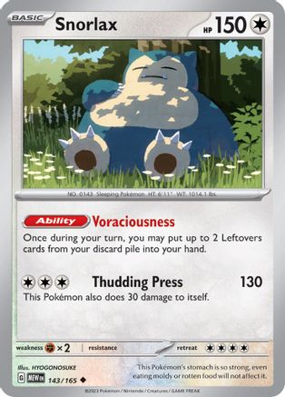 Snorlax 143 SV Scarlet & Violet 151 - Uncommon