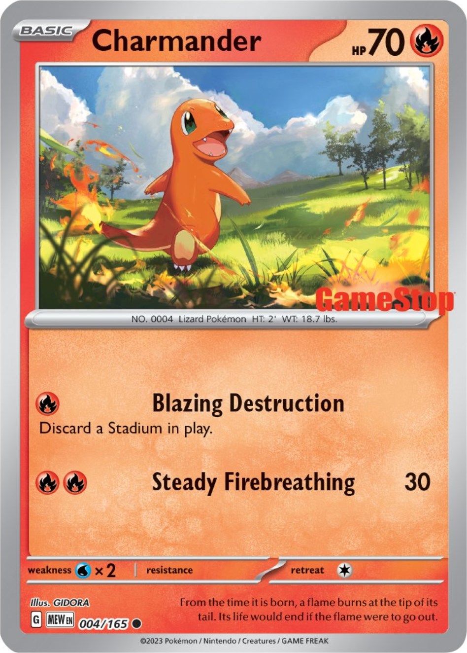 Charmander 004/165 - Reverse Holofoil Miscellaneous Cards & Products - Promo