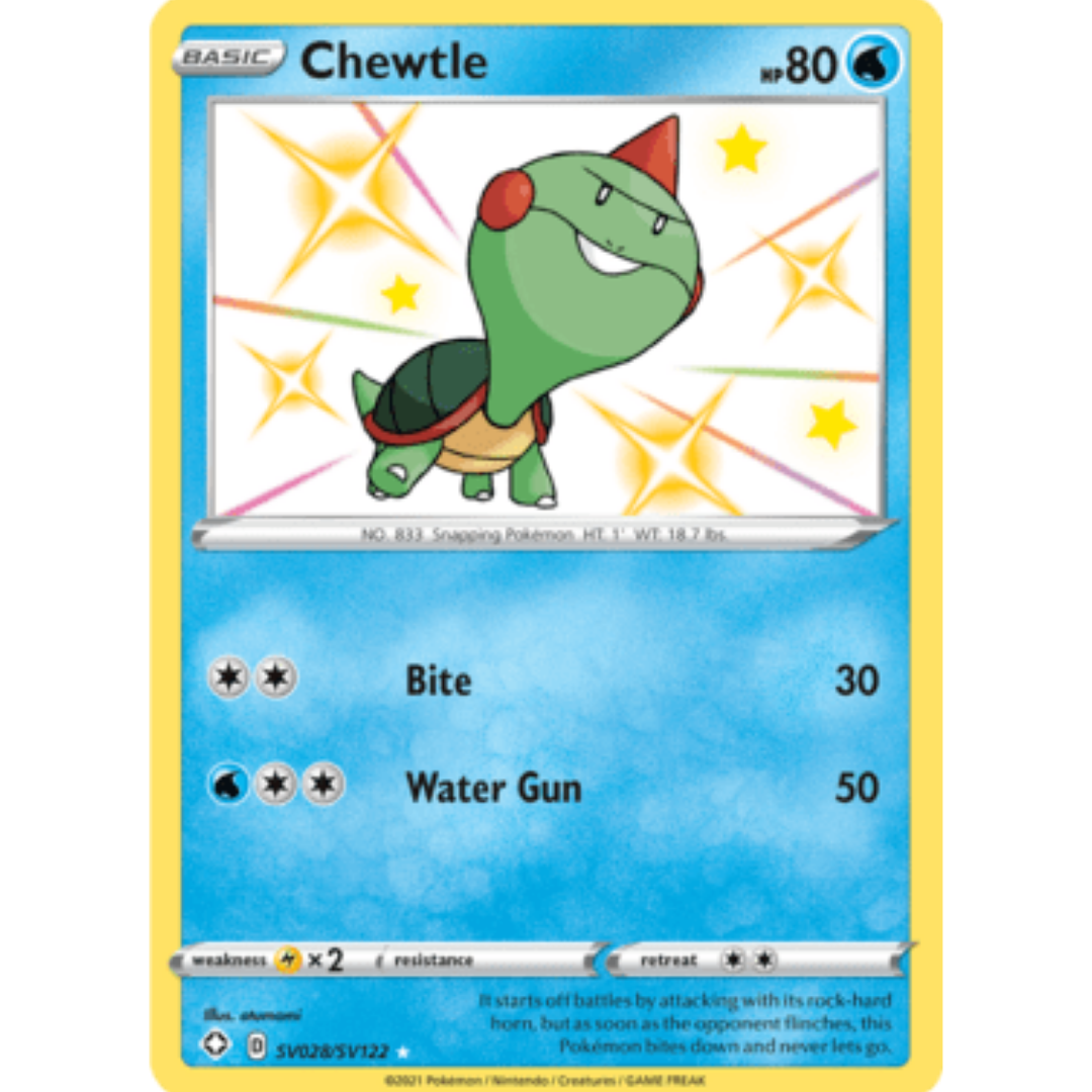 Chewtle SV028 - Holofoil Shining Fates Shiny Vault - Shiny Holo Rare