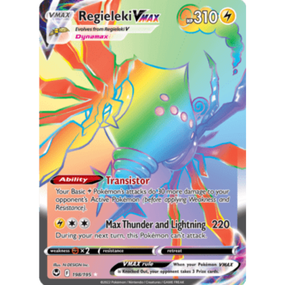 Regieleki VMAX (Secret) 198 - Holofoil SWSH12 Silver Tempest - Secret Rare
