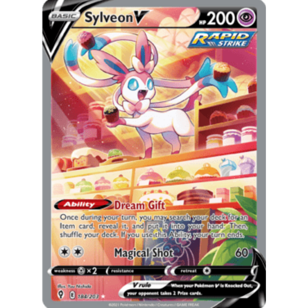 Sylveon V (Alternate Full Art) 184 - Holofoil SWSH07 Evolving Skies - Ultra Rare