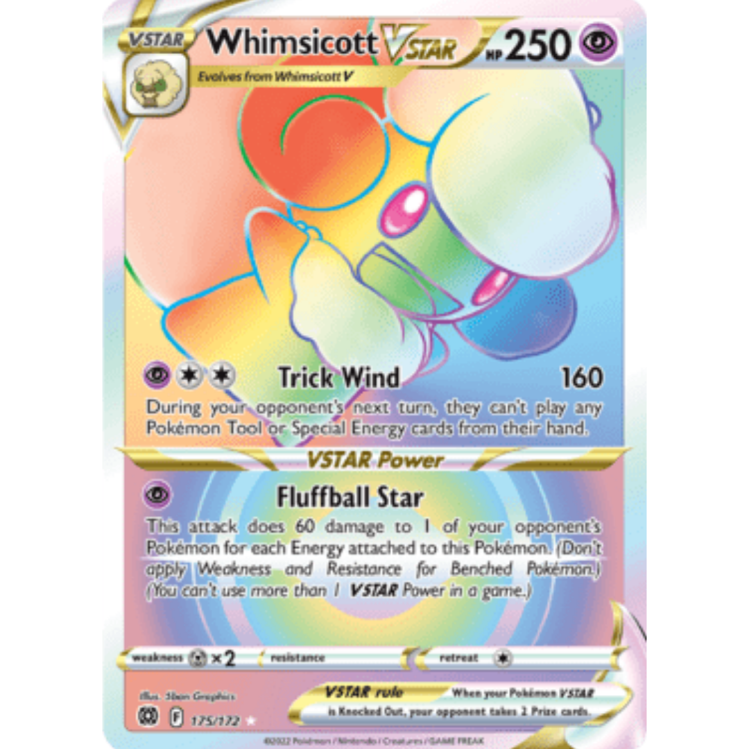 Whimsicott VSTAR (Secret) 175 - Holofoil SWSH09 Brilliant Stars - Secret Rare