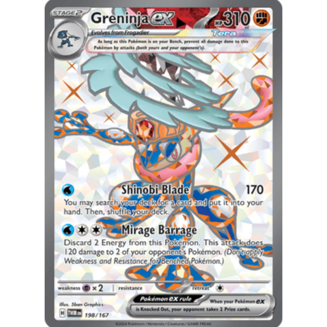 Greninja ex 198/167 - Holofoil SV06 Twilight Masquerade - Ultra Rare