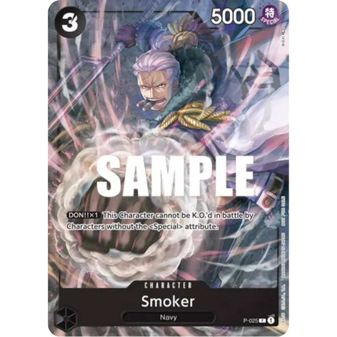Smoker (Pre-Release) (P-025) - One Piece Promotion Cards