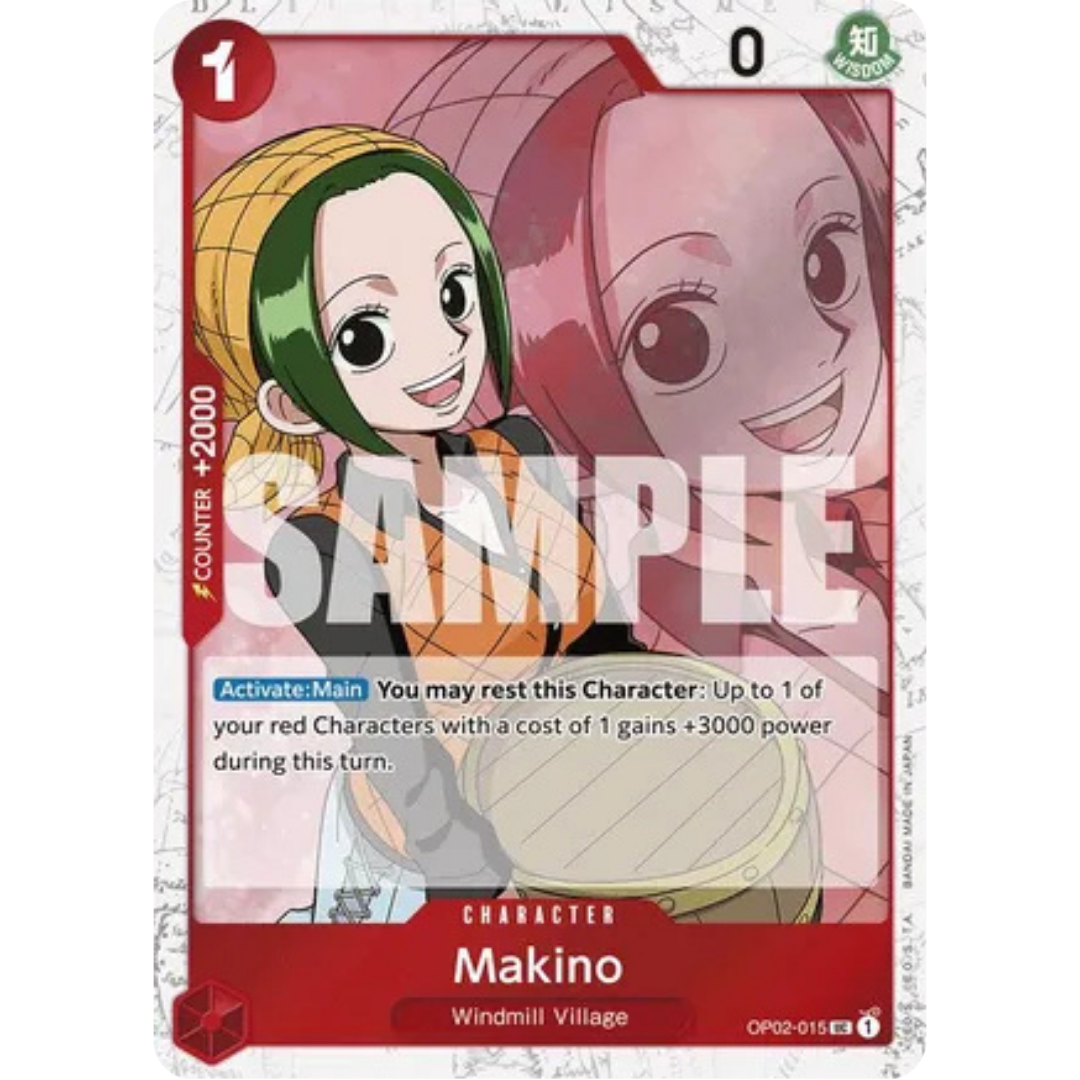 Makino (Jolly Roger Foil) (OP02-015) - Premium Booster -The Best- Foil