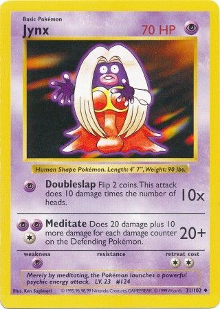 Jynx 031 - Unlimited Base Set Shadowless - Uncommon