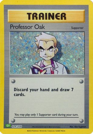 Professor Oak (CLV) 024 - Holofoil Trading Card Game Classic - Classic Collection
