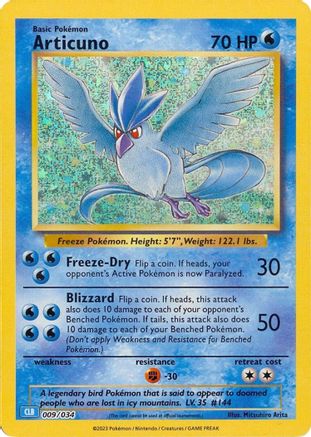 Articuno 009 - Holofoil Trading Card Game Classic - Classic Collection