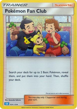 Pokemon Fan Club (CLB) 024 - Holofoil Trading Card Game Classic - Classic Collection
