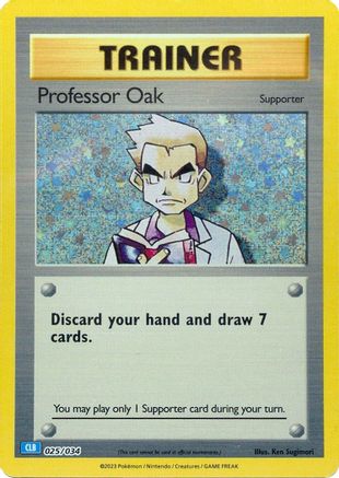 Professor Oak (CLB) 025 - Holofoil Trading Card Game Classic - Classic Collection