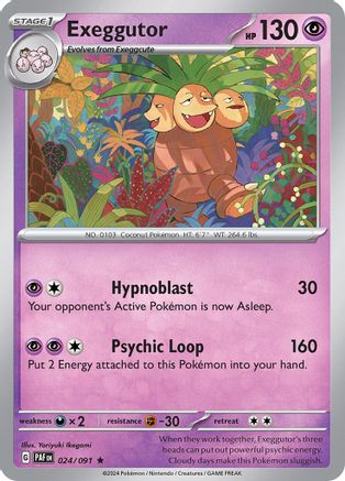 Exeggutor 024 - Holofoil SV Paldean Fates - Rare