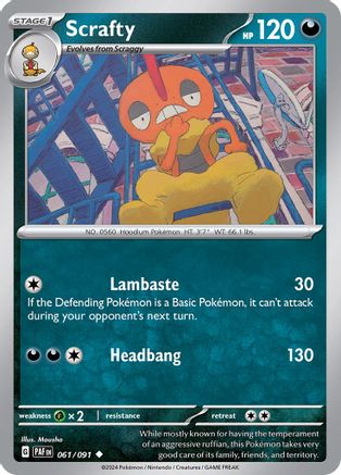 Scrafty 061 SV Paldean Fates - Uncommon