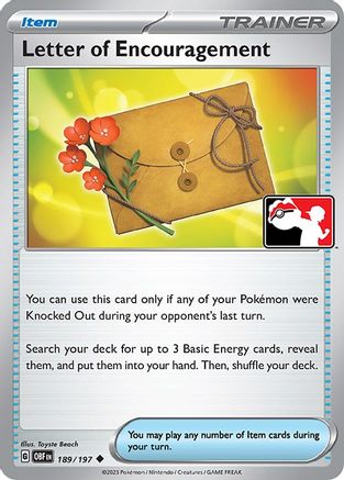 Letter of Encouragement 189 Prize Pack Series Cards - Uncommon