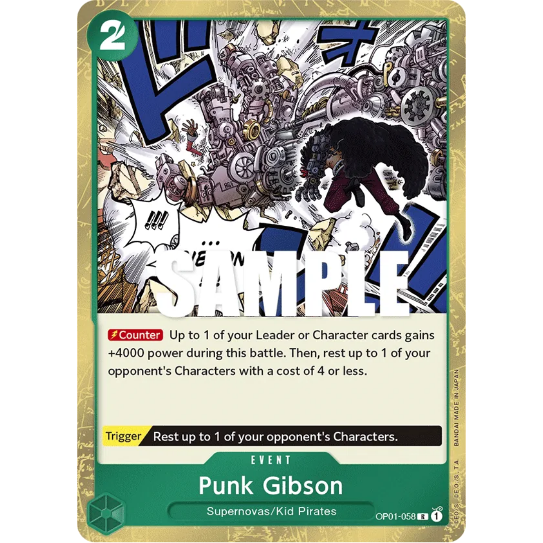 Punk Gibson (OP01-058) - Romance Dawn Foil
