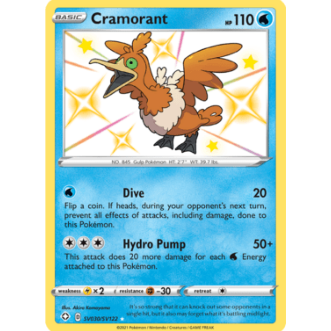 Cramorant SV030 - Holofoil Shining Fates Shiny Vault - Shiny Holo Rare