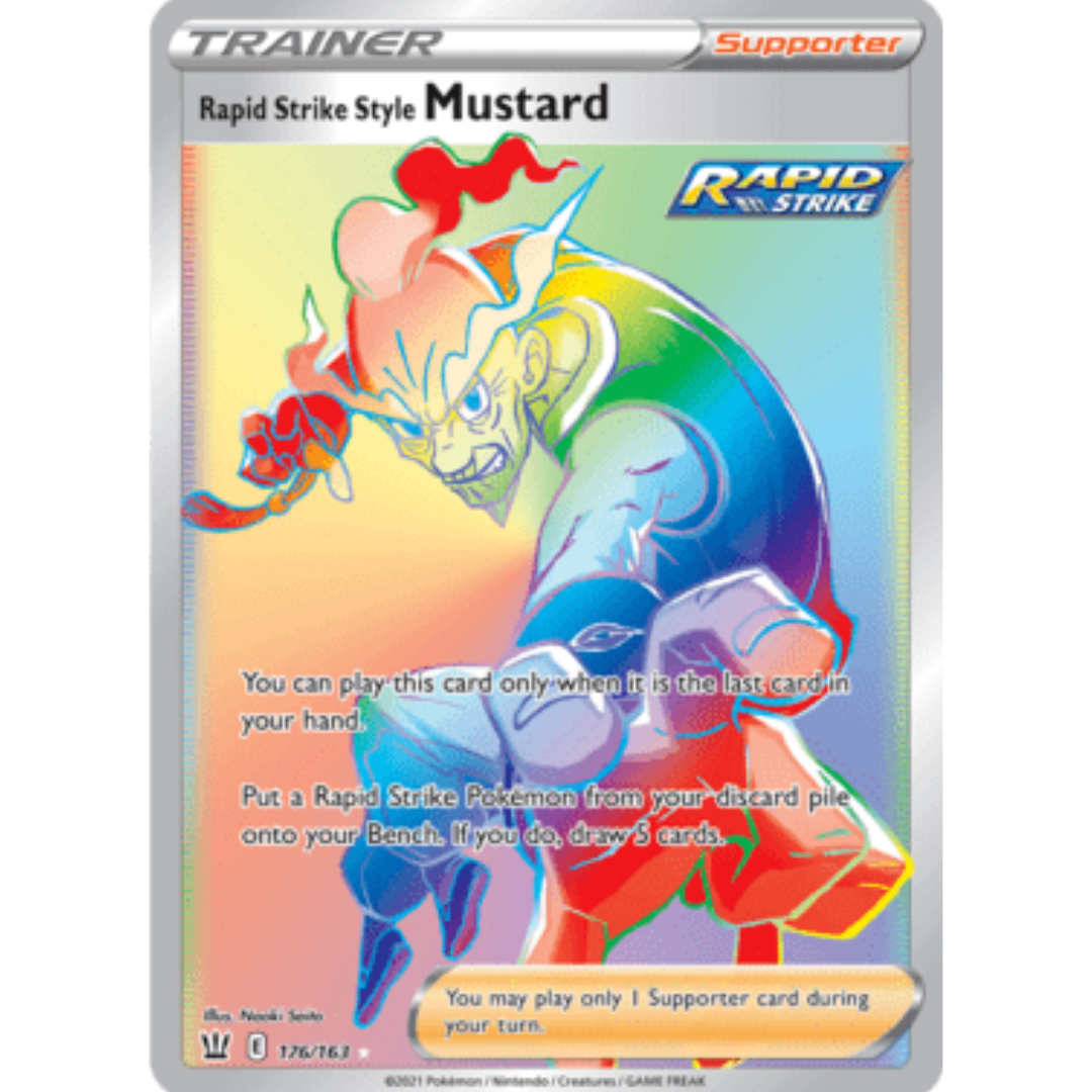 Rapid Strike Style Mustard (Secret) 176/163 - Holofoil SWSH05 Battle Styles - Secret Rare