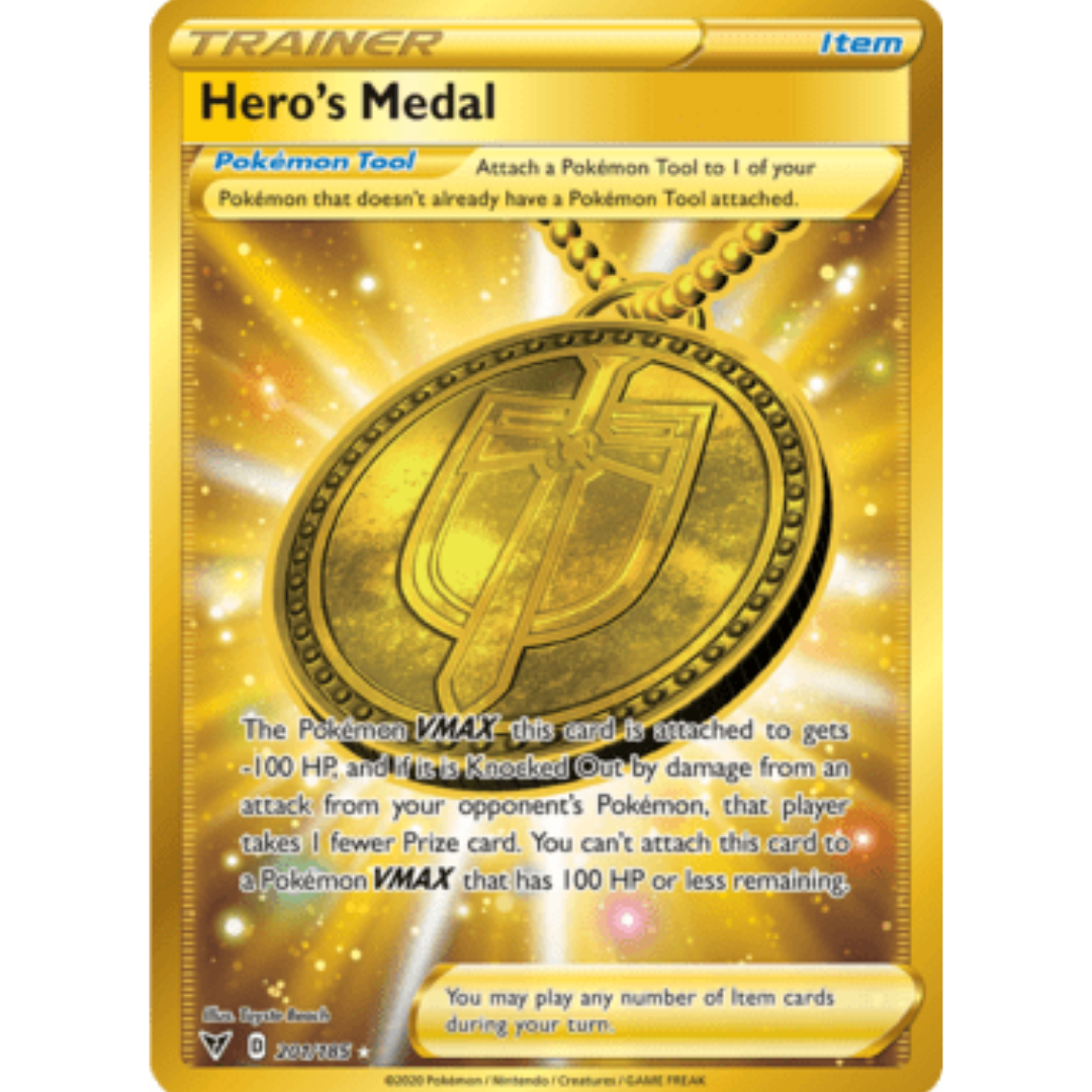 Hero's Medal (Secret) 201 - Holofoil SWSH04 Vivid Voltage - Secret Rare