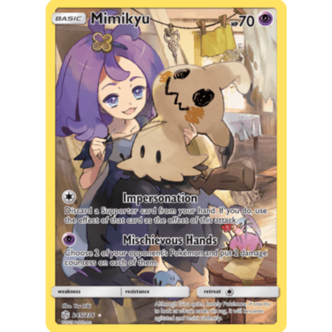 Mimikyu (Secret) 245/236 - Holofoil SM Cosmic Eclipse - Secret Rare