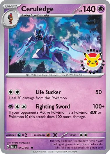 Ceruledge 040/091 - Holofoil Miscellaneous Cards & Products - Promo