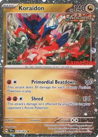 Koraidon (Gamestop Promo) 119 - Reverse Holofoil Miscellaneous Cards & Products - Promo
