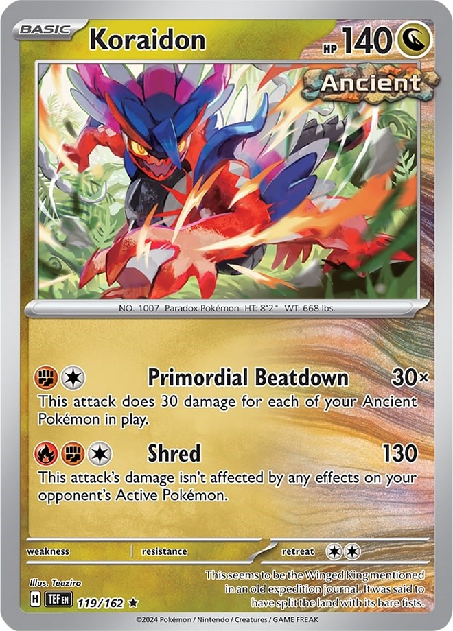 Koraidon 119/162 Deck Exclusives - Rare