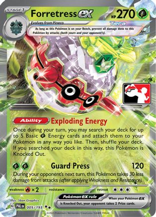 Forretress ex 005 - Holofoil Prize Pack Series Cards - Double Rare