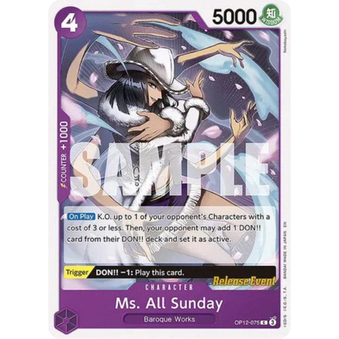 Ms. All Sunday (OP12-075) - Legacy of the Master Release Event Cards
