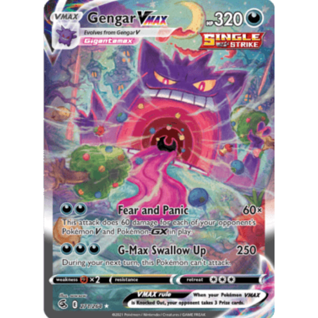Gengar VMAX (Alternate Art Secret) 271 - Holofoil SWSH08 Fusion Strike - Secret Rare
