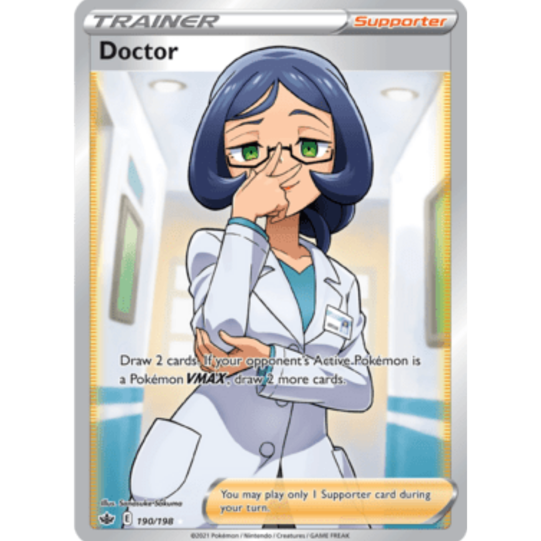 Doctor (Full Art) 190 - Holofoil SWSH06 Chilling Reign - Ultra Rare