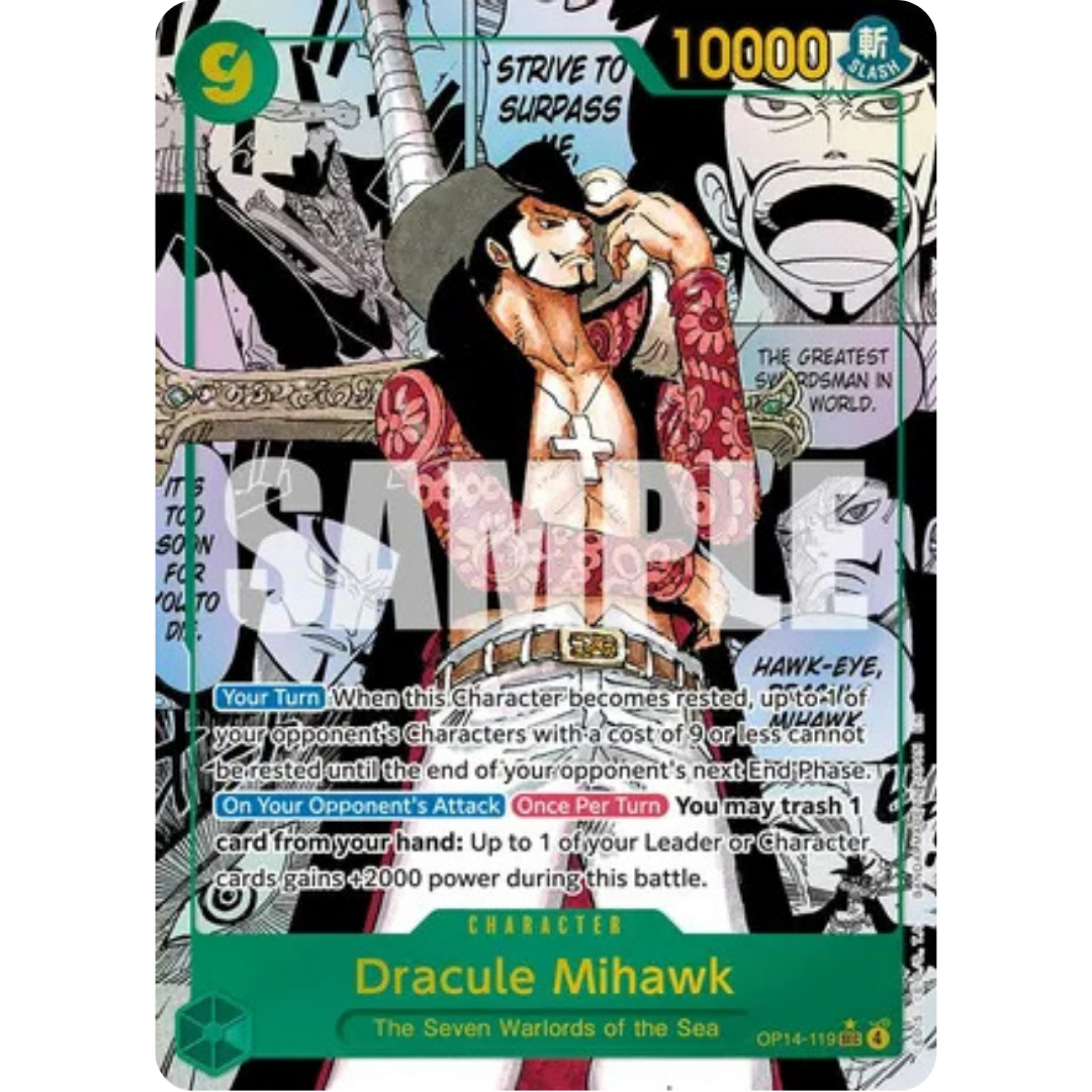 Dracule Mihawk (Manga) (OP14-119) - The Azure Sea's Seven Foil