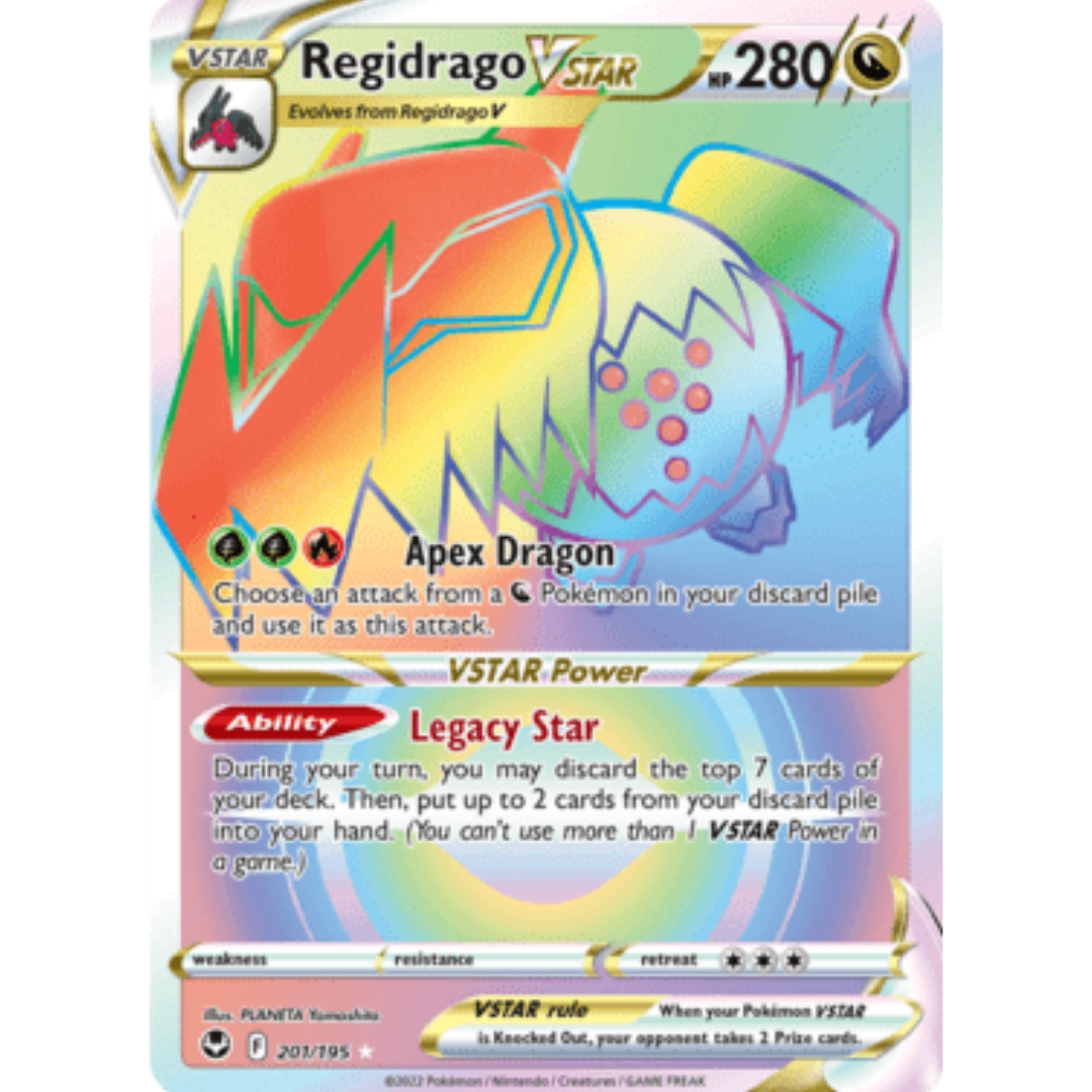 Regidrago VSTAR (Secret) 201 - Holofoil SWSH12 Silver Tempest - Secret Rare