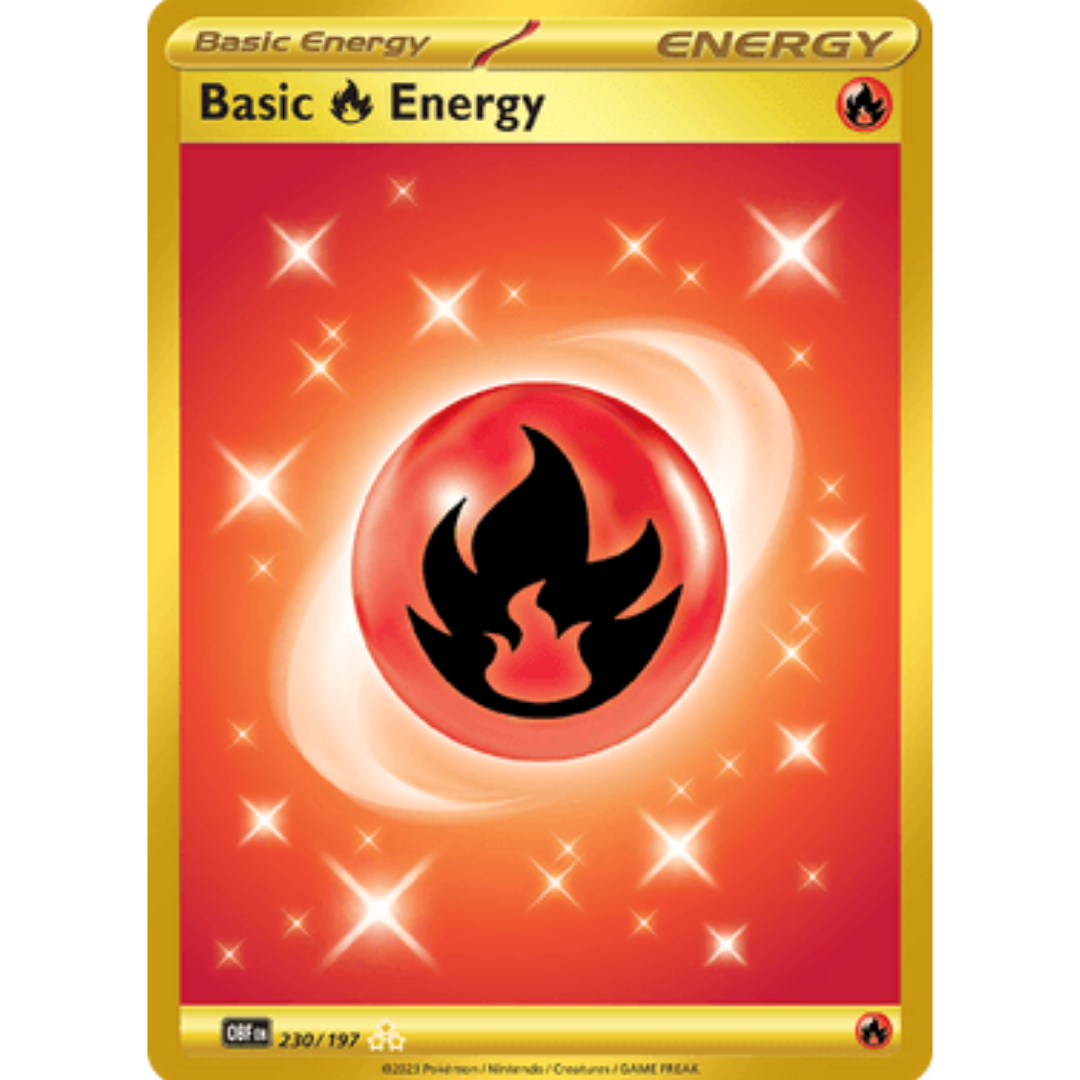 Basic Fire Energy 230/197 - Holofoil SV03 Obsidian Flames - Hyper Rare