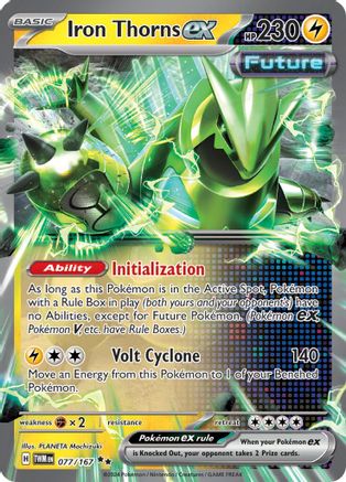 Iron Thorns ex 077/167 - Holofoil SV06 Twilight Masquerade - Double Rare