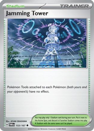 Jamming Tower 153 - Reverse Holofoil SV06 Twilight Masquerade - Uncommon