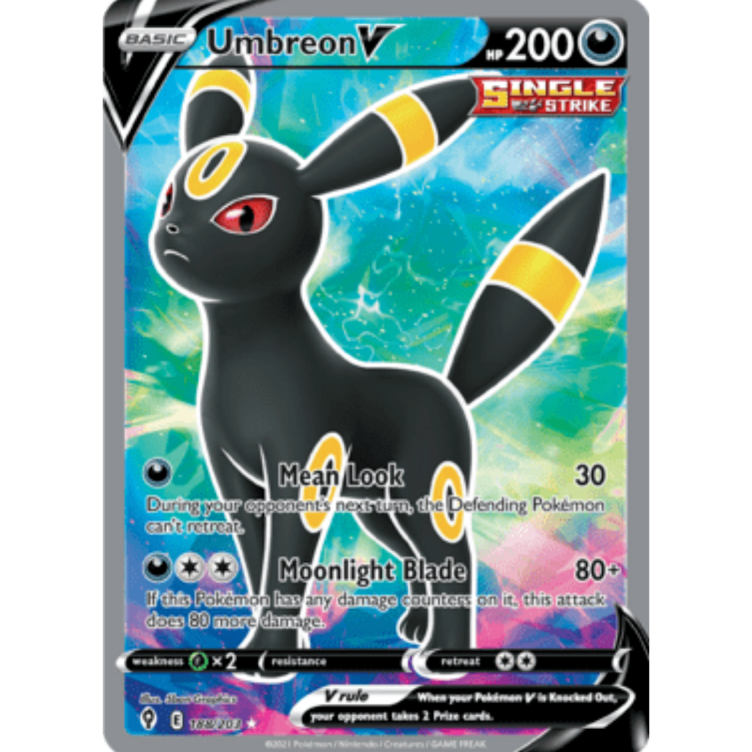 Umbreon V (Full Art) 188 - Holofoil SWSH07 Evolving Skies - Ultra Rare