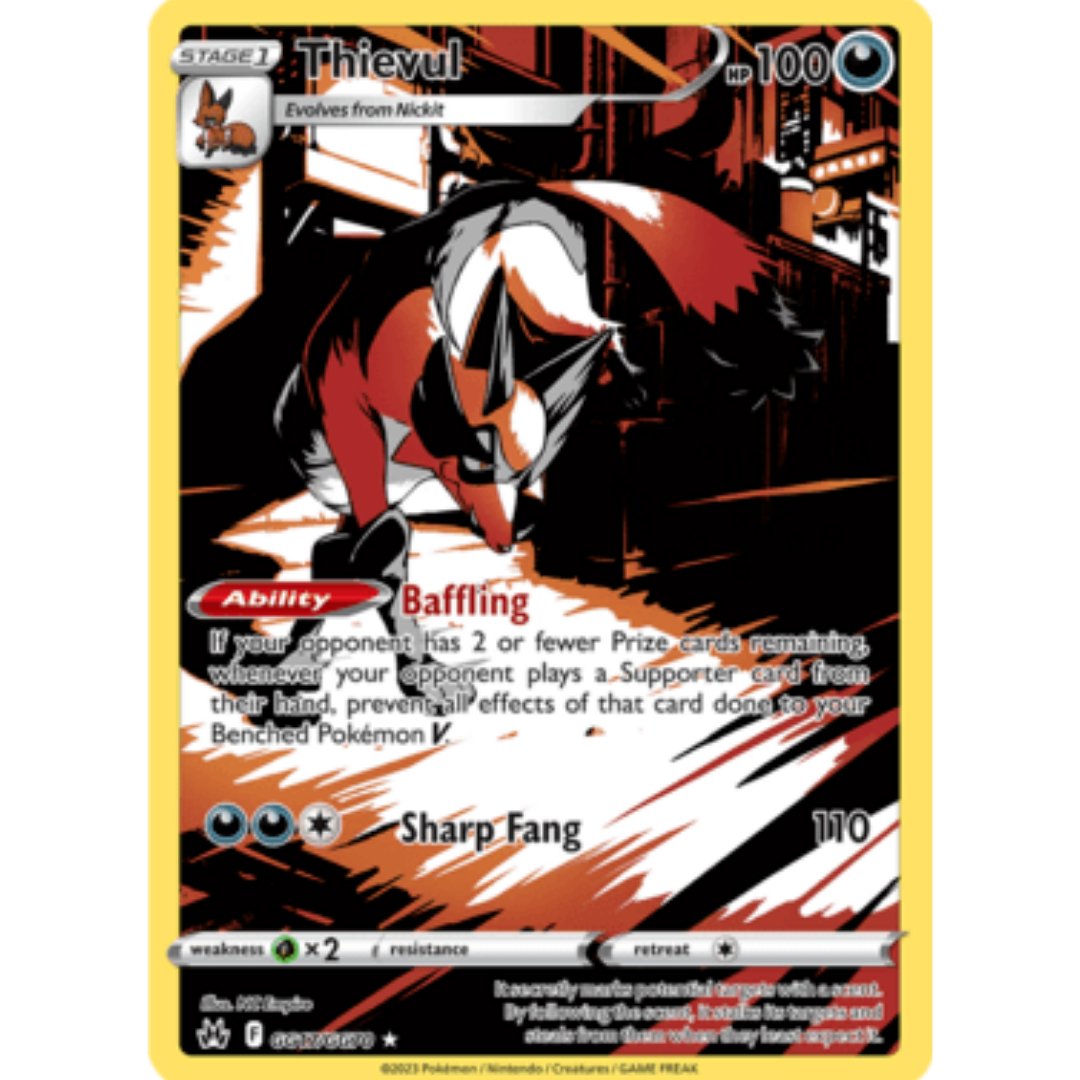 Thievul GG17 - Holofoil SWSH Crown Zenith Galarian Gallery - Ultra Rare